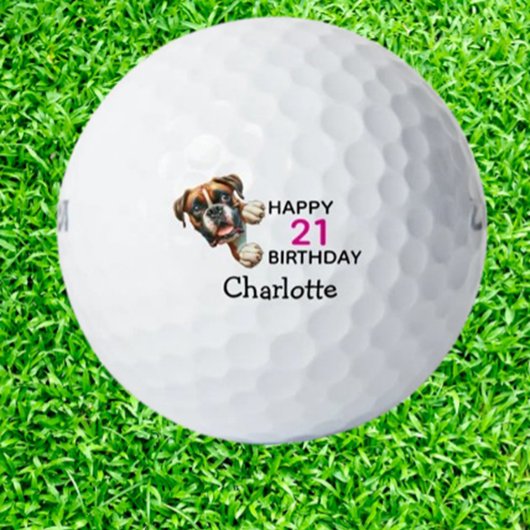 ボクサー犬の誕生日ギフト ゴルフ好きに ゴルフボール
