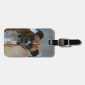 ボクサー犬の財布または荷物のラベル ラゲッジタグ (正面横)