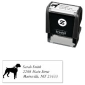 ボクサー犬の赤ちゃんシャワーパピーグレー セルフインキングスタンプ (インサイチュ)