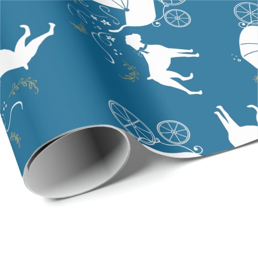 ボクサー犬の赤ちゃんシャワーパピーブルーボーイ ラッピングペーパー (ロールコーナー)