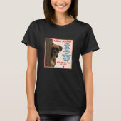 ボクサー犬の面白さについて Tシャツ (正面)