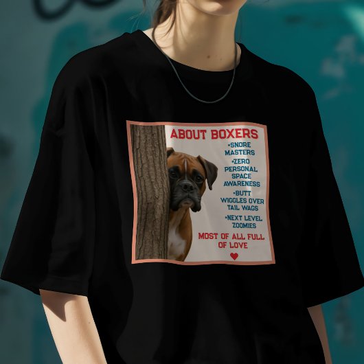 ボクサー犬の面白さについて Tシャツ