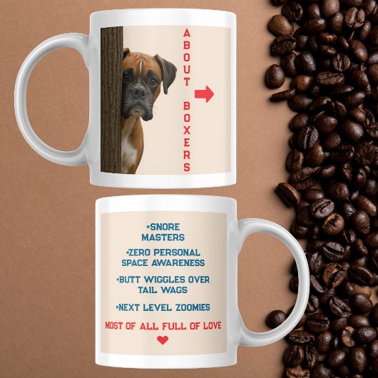 ボクサー犬の面白ネタ&愛情たっぷり引用符デザイン コーヒーマグカップ