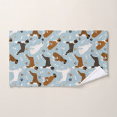 ボクサー犬の骨と前足バスタオルセット バスタオルセット (ハンドタオル)