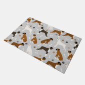 ボクサー犬の骨と前足 ドアマット (アングル)