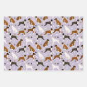 ボクサー犬の骨と手 ラッピングペーパーシート (正面3)