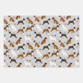 ボクサー犬の骨と手 ラッピングペーパーシート (正面2)
