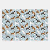 ボクサー犬の骨と手 ラッピングペーパーシート (正面)