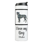 ボクサー犬の黄色と青のシルエット タンブラー (回転左)