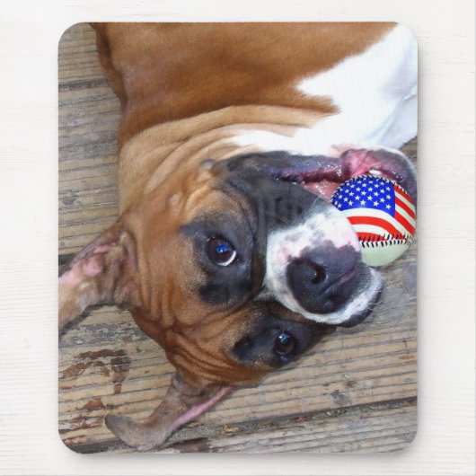 ボクサー犬のmousepad マウスパッド (正面)