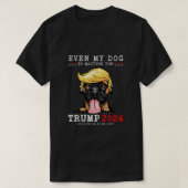ボクサー犬も私の犬もトランプを待っている2024 Tシャツ (デザイン正面)