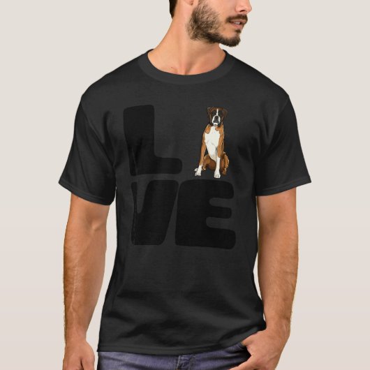 ボクサー犬を愛してる Tシャツ (正面)