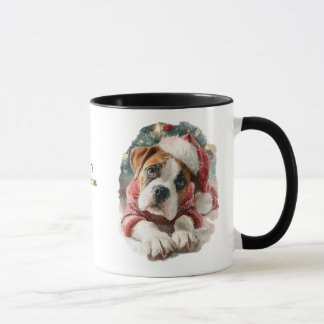 ボクサー犬を愛する人へのクリスマスコーヒーマグ マグカップ