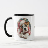 ボクサー犬を愛する人へのクリスマスコーヒーマグ マグカップ (左)