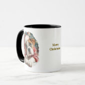 ボクサー犬を愛する人へのクリスマスコーヒーマグ マグカップ (正面左)