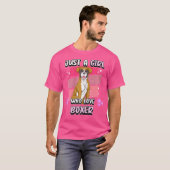 ボクサー犬を愛する女の子 Tシャツ (正面フル)