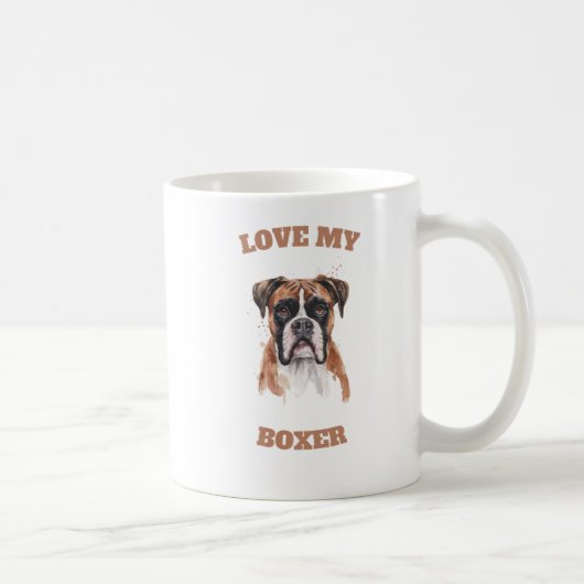 「ボクサー犬を愛せ コーヒーマグカップ (右)