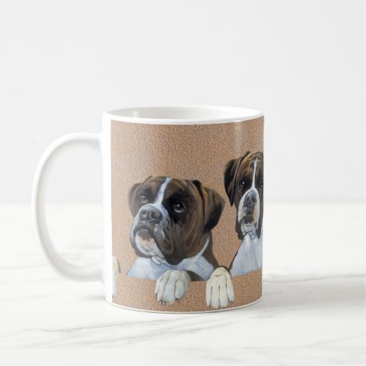 ボクサー犬コーヒーマグカップ コーヒーマグカップ (左)