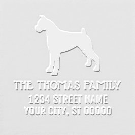ボクサー犬シルエット名アドレスモノグラム