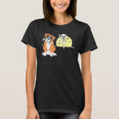 ボクサー犬スケルトンのハロウィーン Tシャツ (正面)