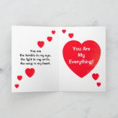 ボクサー犬バレンタインのグリーティングカード シーズンカード (内部)