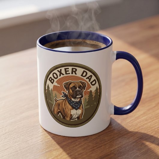 ボクサー犬パパ コーヒーマグ | ボクサー犬の父ギフト マグカップ