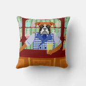 ボクサー犬ビールパブ クッション (裏面)