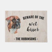 ボクサー犬フォトドパーソナライズされたアマット ドアマット (正面)