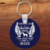 ボクサー犬ペットの守護天使 キーホルダー (正面)