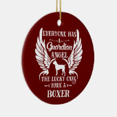 ボクサー犬ペットの守護天使 セラミックオーナメント (右)