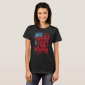 ボクサー犬ボクサー米国国旗のヴィンテージ Tシャツ (正面フル)