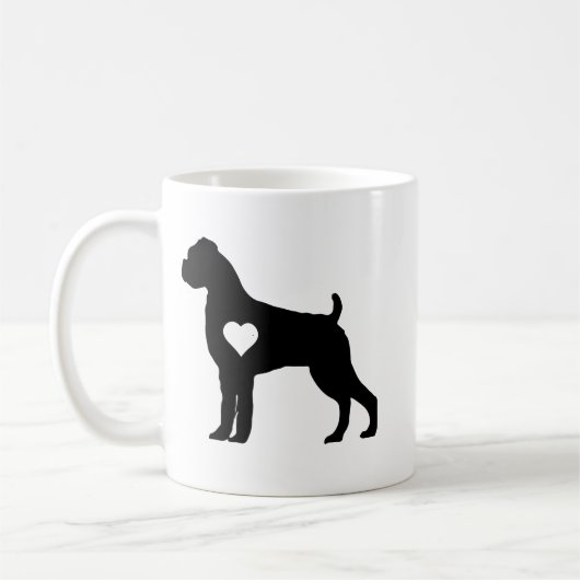 ボクサー犬マグカップギフト コーヒーマグカップ (左)