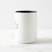 ボクサー犬マグカップ – 手描きの墨絵の犬のコーヒーカップ マグカップ (中央)