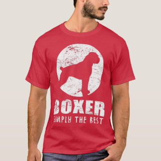 ボクサー犬ヴィンテージボクサー最高のは単に犬 Tシャツ