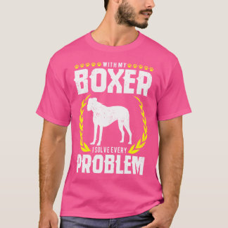 ボクサー犬女子犬愛用ママ Tシャツ