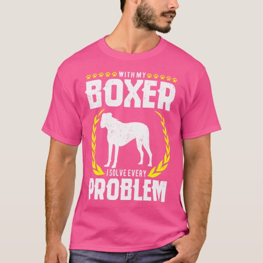 ボクサー犬女子犬愛用ママ Tシャツ (正面)