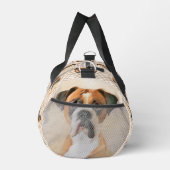 ボクサー犬絵を描子未切り耳可愛い犬アート ダッフルバッグ (右)