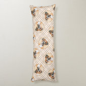 ボクサー犬絵を描子未切り耳可愛い犬アート ボディピロー (裏面 (縦))