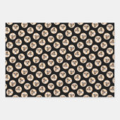 ボクサー犬絵を描子未切り耳可愛い犬アート ラッピングペーパーシート (正面3)