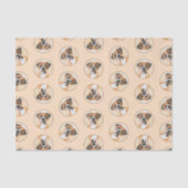 ボクサー犬絵を描子未切り耳可愛い犬アート 薄葉紙 (正面)