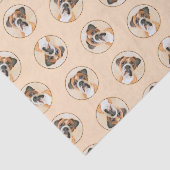 ボクサー犬絵を描子未切り耳可愛い犬アート 薄葉紙 (詳細)