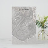 ボクサー犬静止 便箋 (スタンド正面)