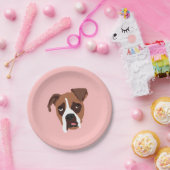 ボクサー犬7"紙皿 ペーパープレート (パーティー)