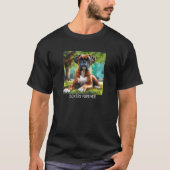 ボクサー犬 🐾お尻フリフリ&しっぽワンワン Tシャツ (正面)