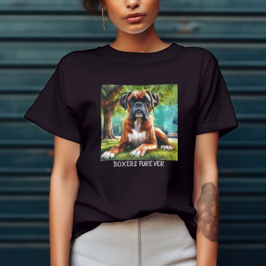 ボクサー犬 🐾お尻フリフリ&しっぽワンワン Tシャツ