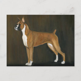 ボクサー犬 オリジナル アート ポストカード