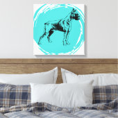 ボクサー犬 キャンバスプリント (インサイチュ (寝室))