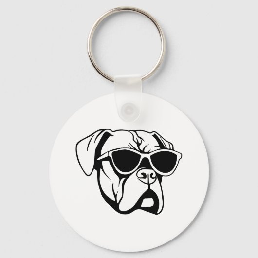 ボクサー犬 キーホルダー (正面)
