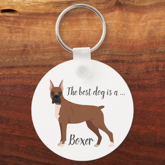 ボクサー犬 キーホルダー (裏面)
