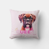 ボクサー犬:クイーンキュードルマスター クッション (正面)